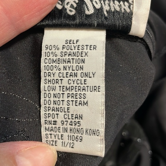 Vintage Black Evening Gown, silver designs, maxi dress, Dave & Johnny, 11/12 - Picture 11 of 11